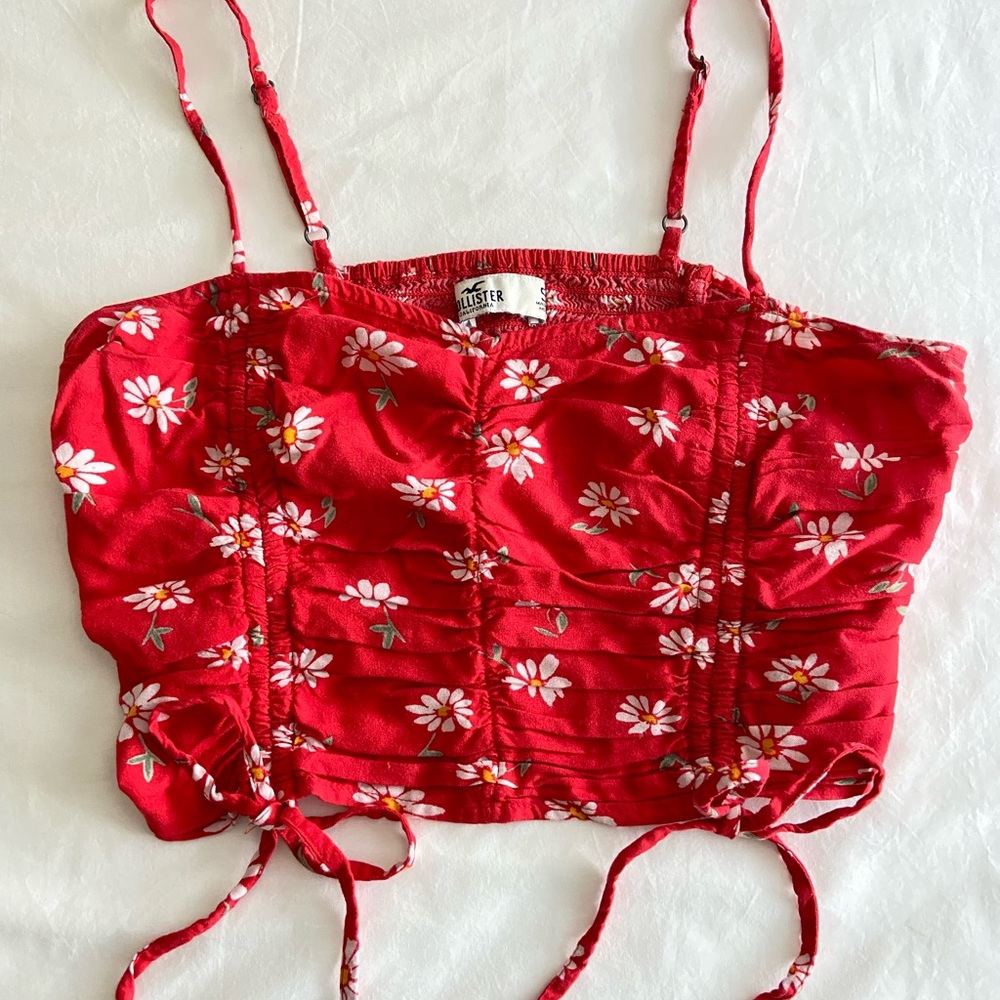 Hollister Red Floral Camisole Top